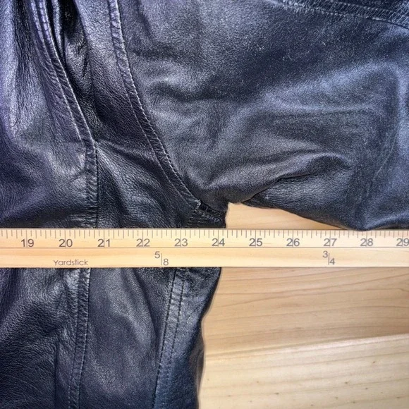 Wilsons Leather Pelle Studio Jacket Mens Large Black Thinsulate Bomber Jacket